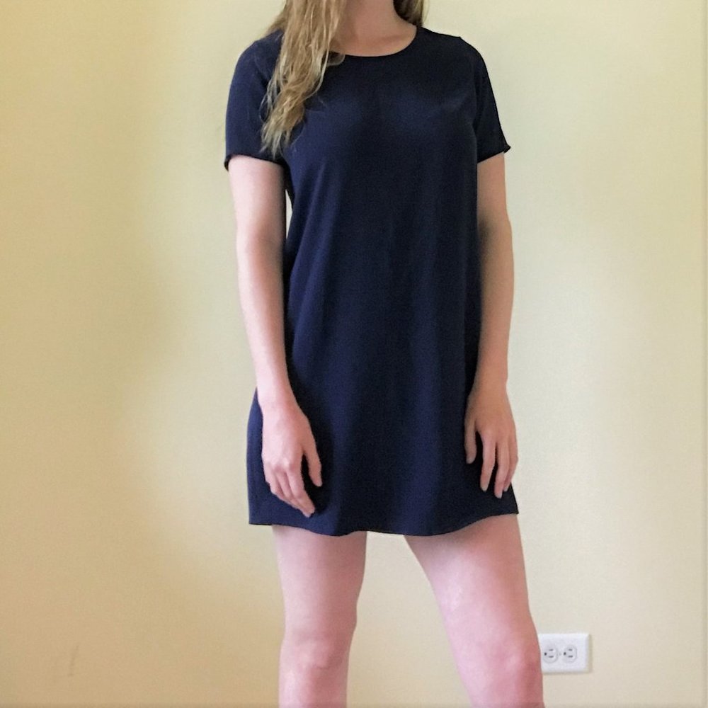 High Quality, Soft Navy T-shirt Dress - Picture 2 of 5